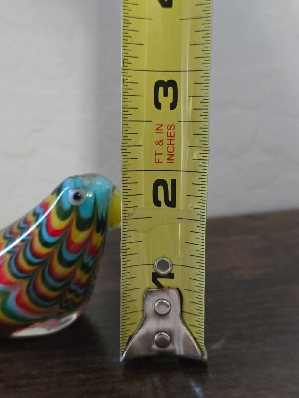 Set Of 3 Handblown Glass Bird Figurines - Multicolor Clear & Blue Designs - Picture 11 of 16